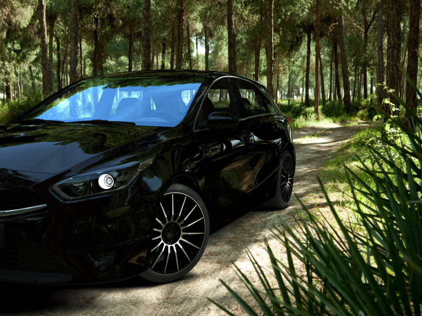 LAMERA (L)|Schwarz Matt Poliert 19