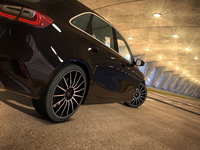 LAMERA (L)|Schwarz Matt Poliert 19