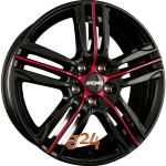 RONAL R57 MCR Jetblack-Red Spoke Einteilig 7.50 x 17 ET 38.00  5x100