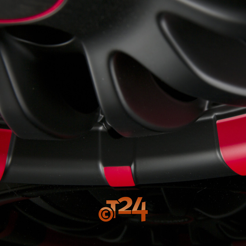 R59|Jetblack-Matt-Red Rim 16