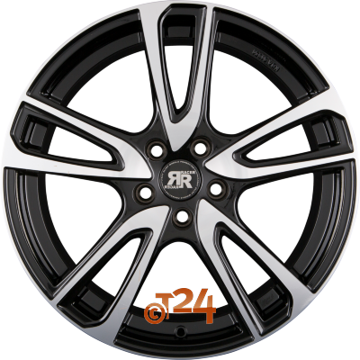 RACER WHEELS WAVE 6.5x16 ET46 5x112 Gloss Black Machined Face Einteilig