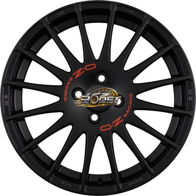 OZ SUPERTURISMO GT Matt Black + Red Lettering 7.00x18 4x100 OZ SUPERTURISMO GT Matt Black + Red Lettering 7.00x18 4x100