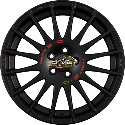 OZ SUPERTURISMO GT Matt Black + Red Lettering 7.00x17 5x100 OZ SUPERTURISMO GT Matt Black + Red Lettering 7.00x17 5x100
