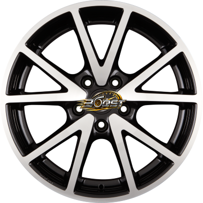 RH ALURAD DE SPORTS Schwarz Voll Poliert 7.00x16 5x108 RH ALURAD DE SPORTS Schwarz Voll Poliert 7.00x16 5x108