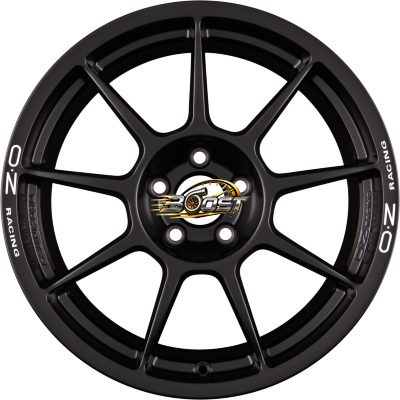 OZ CHALLENGE HLT Matt Black + White Lettering — Zwart lichtmetalen velg