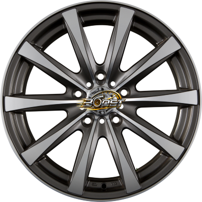 GULF GT 6 Gun Metal Machined Face — Grijs/antraciet lichtmetalen velg