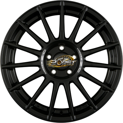 OZ SUPERTURISMO LM Matt Black + Silver Lettering — Zwart lichtmetalen velg