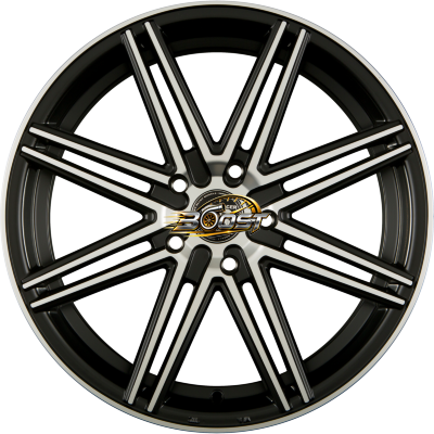 RACER WHEELS CROSS Satin Black Machined Face 6.50x15 5x114 RACER WHEELS CROSS Satin Black Machined Face 6.50x15 5x114