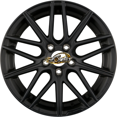 BROCK / RC B34 Schwarz Klar Matt (SKM) — Zwart lichtmetalen velg