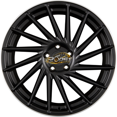 KESKIN KT17 HURRICANE Matt Black Lip Polish (MBLP) — Zwart lichtmetalen velg
