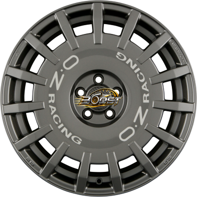 OZ RALLY RACING Dark Graphite + Silver Lettering 8.00x18 5x100 OZ RALLY RACING Dark Graphite + Silver Lettering 8.00x18 5x100