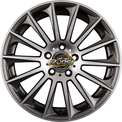 STUTTGART Gris Face Polie - Gun Metal Machined Face