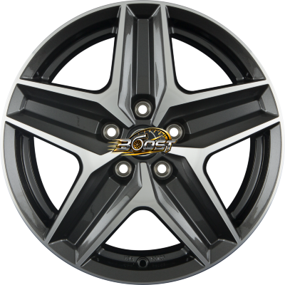 BORBET CWZ Mistral Anthracite Glossy Polished — Grijs/antraciet lichtmetalen velg