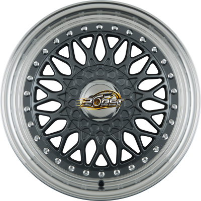 GTP WHEELS GTP 072 Grau Felgenbett Poliert — Grijs/antraciet lichtmetalen velg