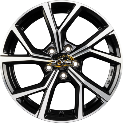 PLATIN P 115 Black Polished — Zwart lichtmetalen velg