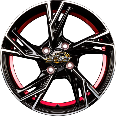 MAM RS5 Black Front Polish Red Inside (BFPRI) 6.50x16 4x100 MAM RS5 Black Front Polish Red Inside (BFPRI) 6.50x16 4x100