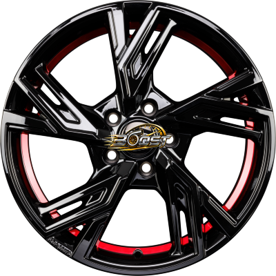 MAM RS5 Black Painted Red Inside (BPRI) 7.50x17 5x112 MAM RS5 Black Painted Red Inside (BPRI) 7.50x17 5x112