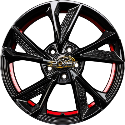MAM RS6 Black Painted Red Inside (BPRI) 8.00x18 5x100 MAM RS6 Black Painted Red Inside (BPRI) 8.00x18 5x100