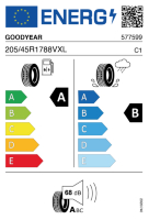 EU-label voor GOODYEAR EFFICIENTGRIP PERFORMANCE