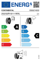 EU-label voor CONTINENTAL CROSS CONTACT LX SPORT