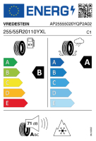 EU-label voor VREDESTEIN QUATRAC PRO 2