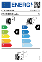 EU-label voor CONTINENTAL PREMIUM CONTACT 6