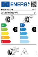 EU-label voor BRIDGESTONE BLIZZAK 6 ENLITEN
