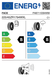 PACE ALVENT  225/45 R17 94 W