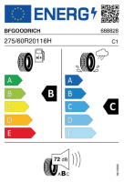 EU-label voor BFGOODRICH TRAIL TERRAIN T/A