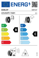 EU-label voor DUNLOP SP WINTER SPORT 4D