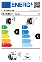 EU-label voor CONTINENTAL WINTER CONTACT TS 870P