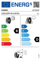 EU-label voor KUMHO KC53 PORTRAN