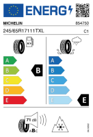 EU-label voor MICHELIN X-ICE SNOW