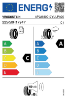 EU-label voor VREDESTEIN ULTRAC +