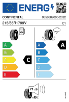 EU-label voor CONTINENTAL PREMIUM CONTACT 6