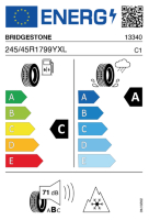 EU-label voor BRIDGESTONE A005 WEATHER CONTROL