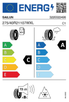 EU-label voor SAILUN ICE BLAZER ALPINE EVO2