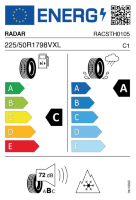 EU-label voor RADAR DIMAX WINTER