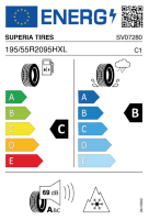 EU-label voor SUPERIA TIRES BLUEWIN UHP 3