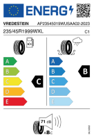 EU-label voor VREDESTEIN ULTRAC SATIN