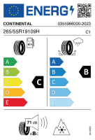 EU-label voor CONTINENTAL WINTER CONTACT TS 870P