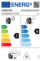 EU-label voor VREDESTEIN QUATRAC PRO
