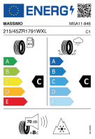 EU-label voor MASSIMO MSA11