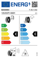 EU-label voor MASSIMO CROSS SEASON CS4