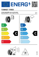 EU-label voor TOMKET TIRES SNOWROAD 3