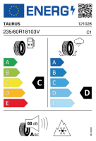 EU-label voor TAURUS ALL SEASON SUV