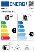 EU-label voor PIRELLI ICE ZERO ASIMMETRICO