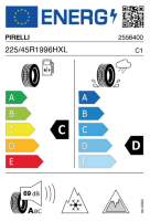 EU-label voor PIRELLI WINTER ICE ZERO FRICTION 