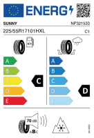 EU-label voor SUNNY NW631 WINTERMAX S1