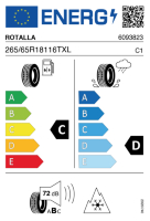 EU-label voor ROTALLA S500 SETULA W RACE